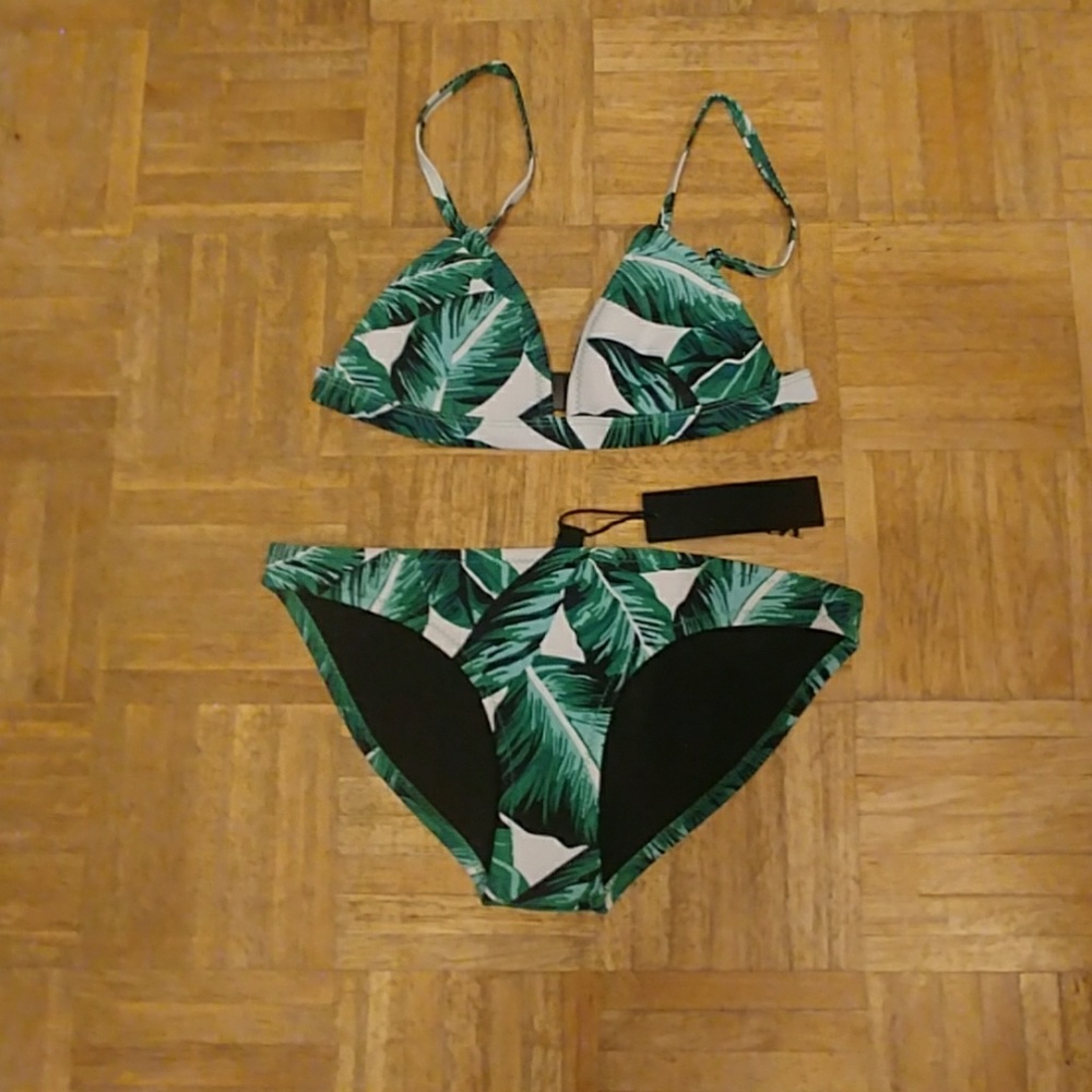 Muxilove 2 piece bikini in green size S